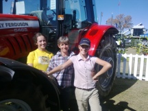 Mom, Firn and I always pose at a big tractor! 2011